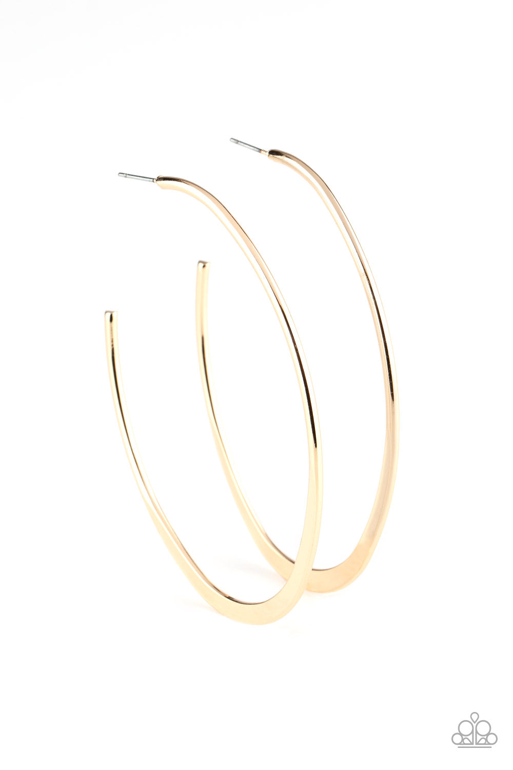 Flatlined - Gold -  Paparazzi Earrings