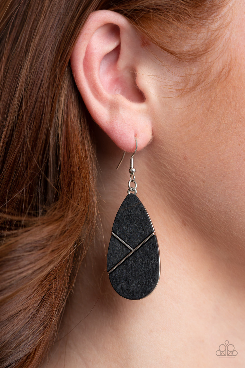 Sequoia Forest - Black - Paparazzi Earrings