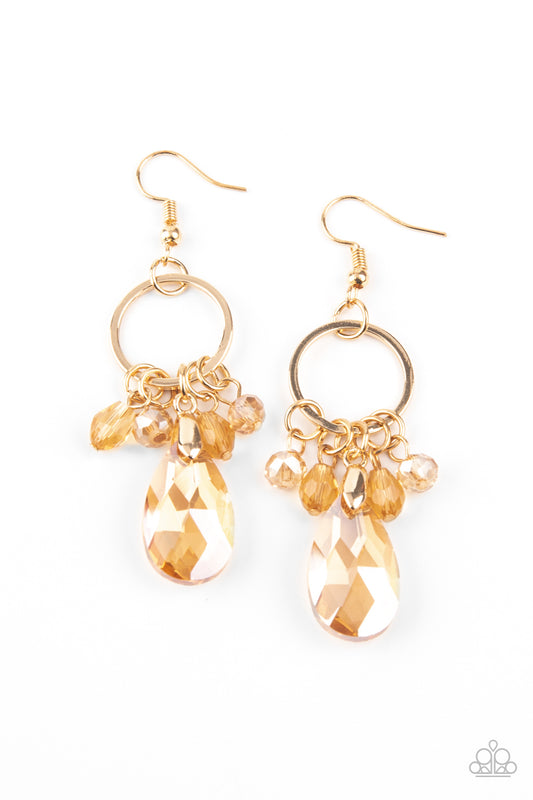 Unapologetic Glow - Gold - Paparazzi Earrings