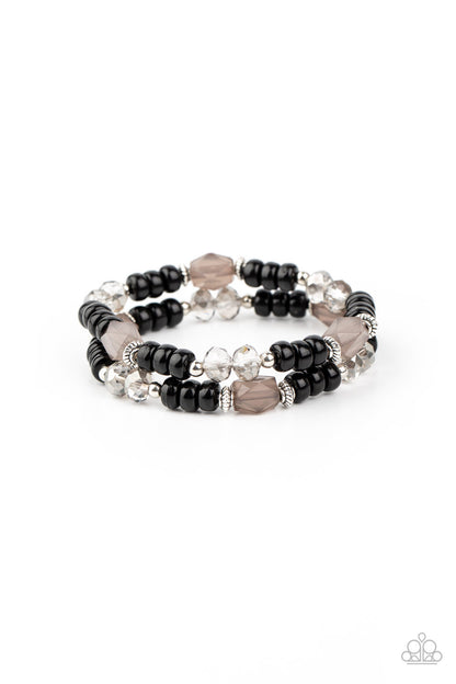 Delightfully Dainty - Black - Paparazzi Bracelet