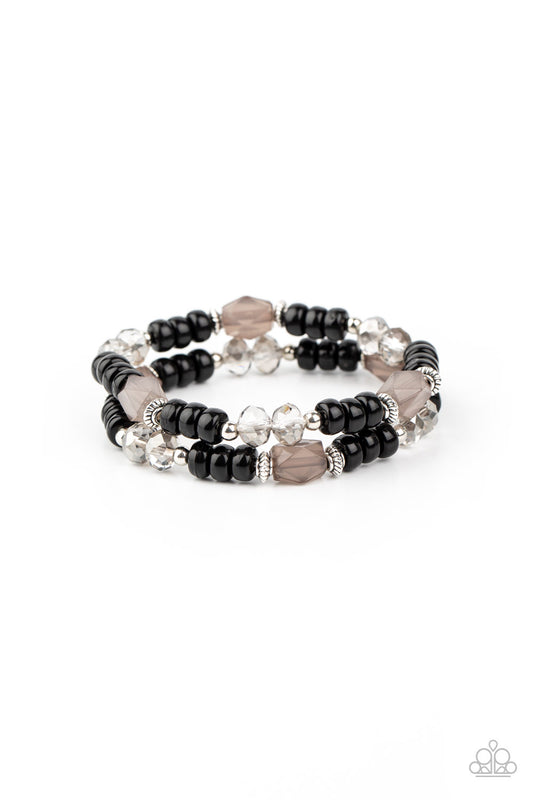 Delightfully Dainty - Black - Paparazzi Bracelet