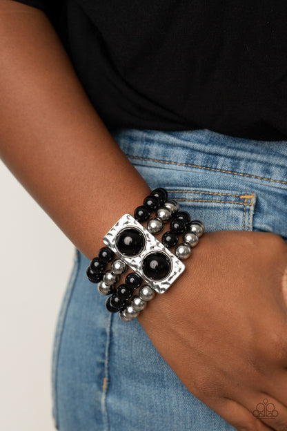 WEALTH-Conscious - Black - Paparazzi Bracelet