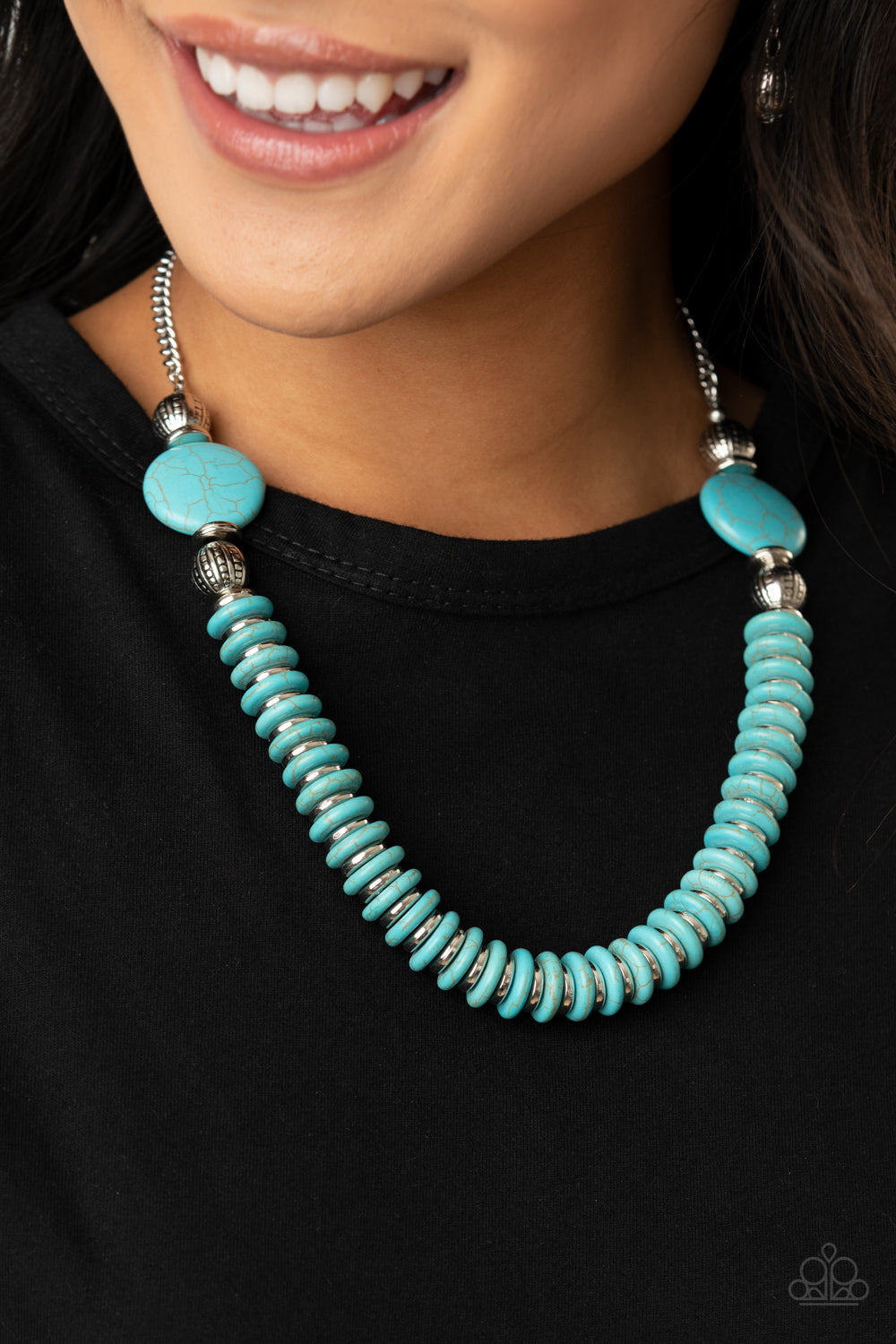 Desert Revival - Blue - Paparazzi Necklace