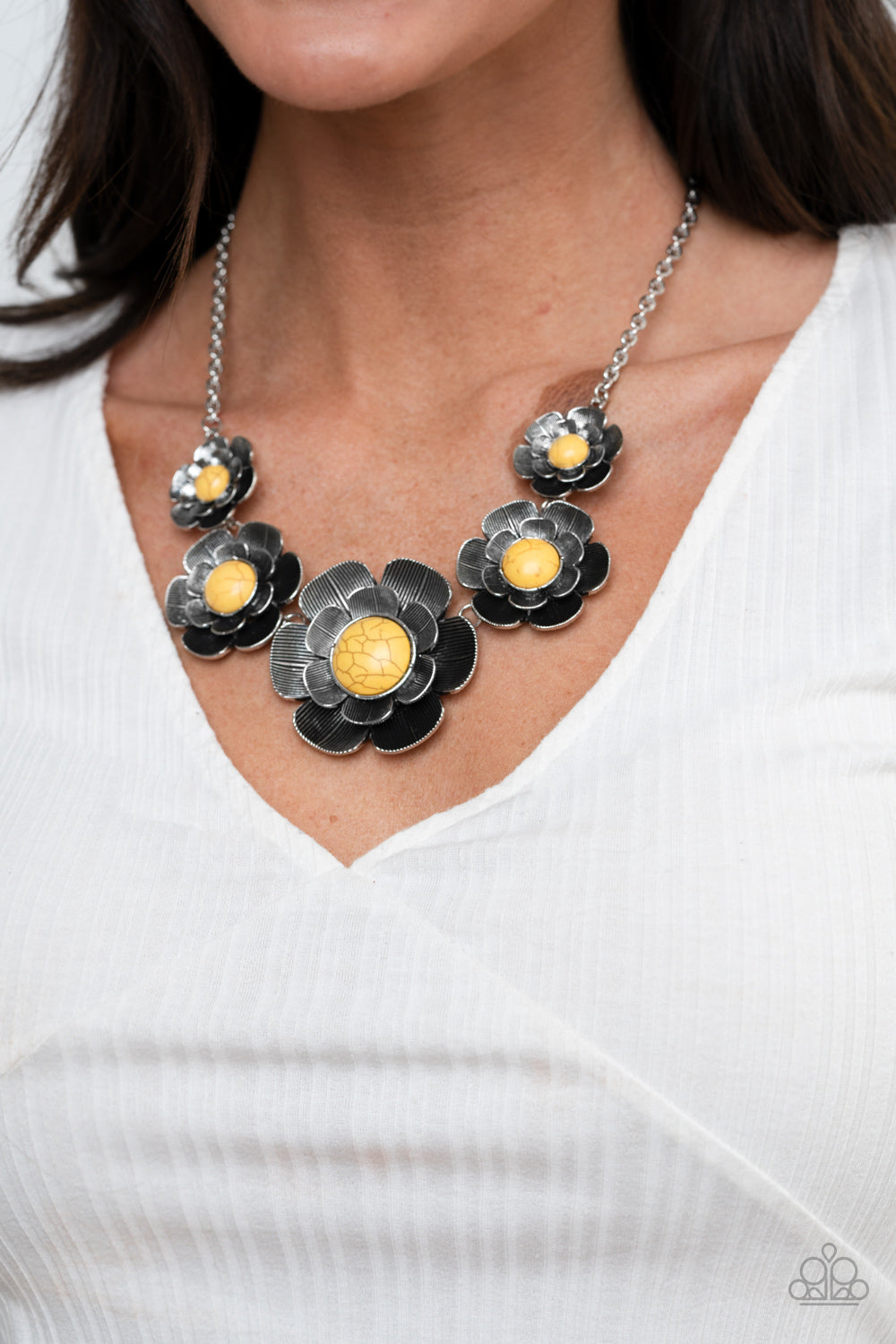 Bountiful Badlands - Yellow - Paparazzi Necklace