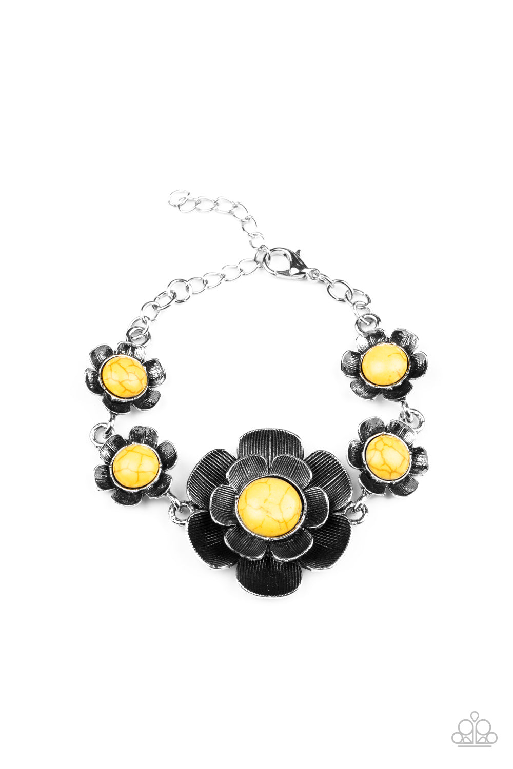 Badlands Blossom - Yellow - Paparazzi Bracelet