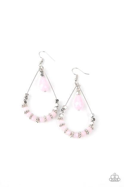 Lovely Lucidity - Pink - Paparazzi Earrings