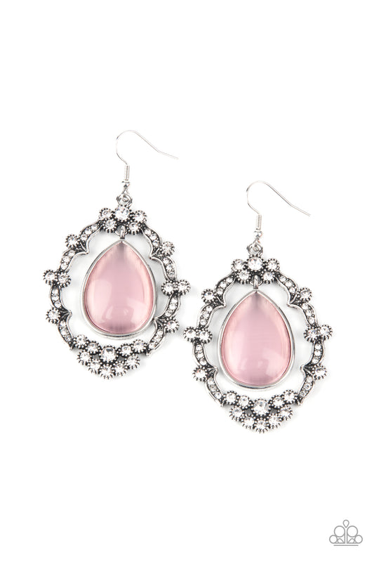 Icy Eden - Pink - Paparazzi Earrings