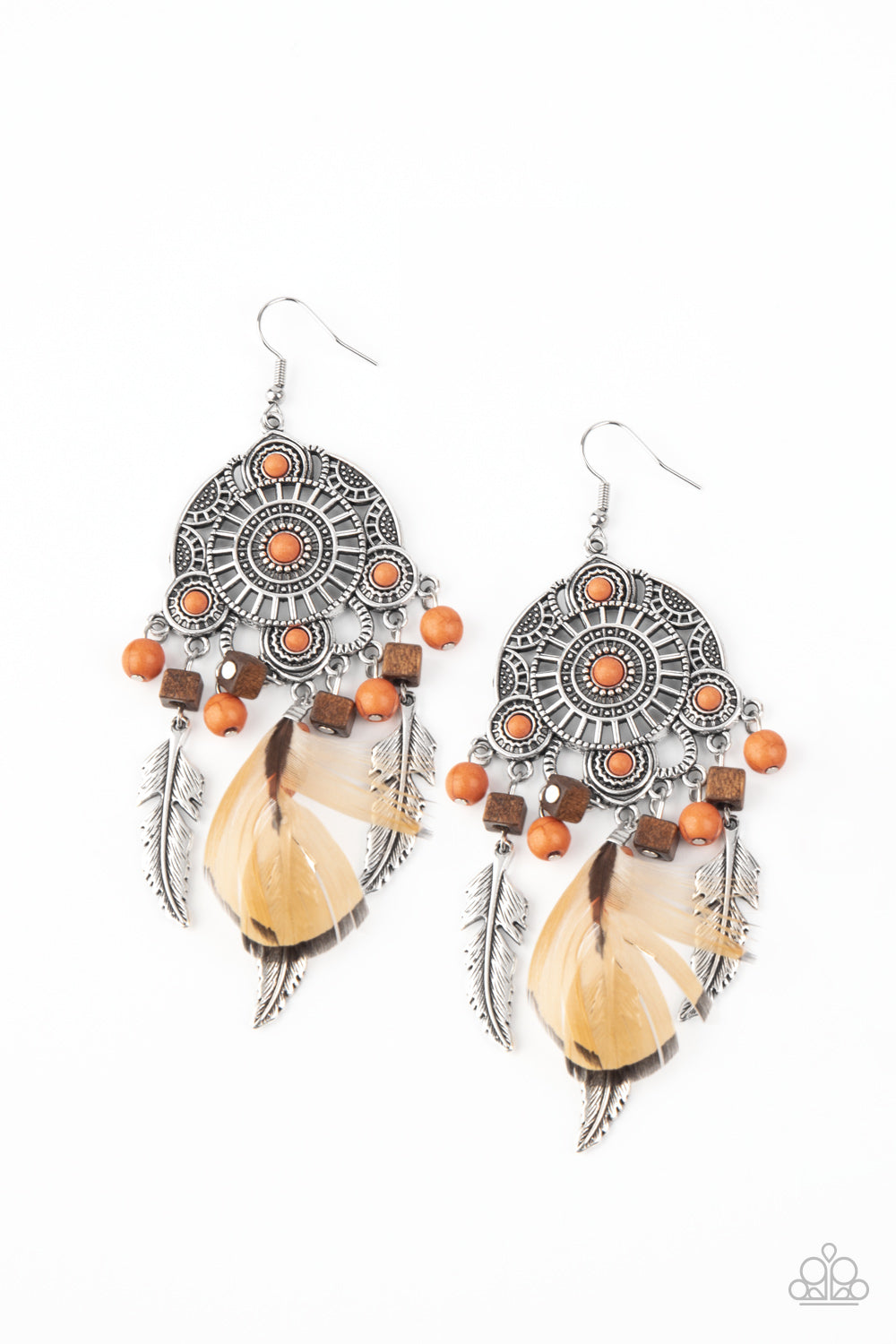 Desert Plains - Orange - Paparazzi Earrings