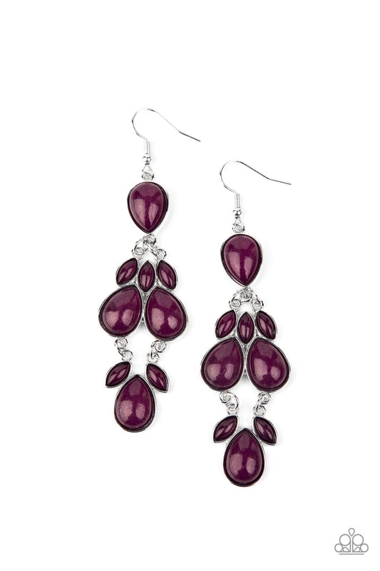 Superstar Social - Purple Fish Hook Earrings