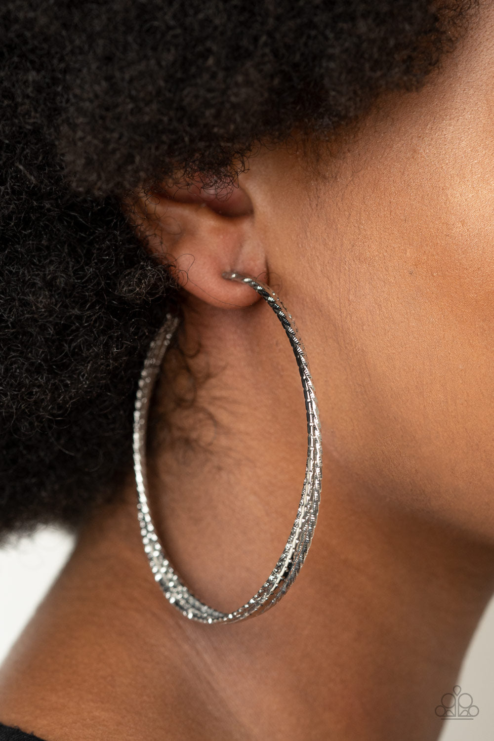 Watch and Learn - Silver - Paparazzi Earrings