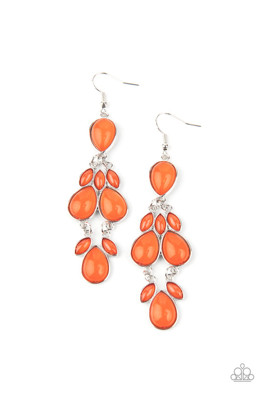 Superstar Social - Orange Fish Hook Earrings