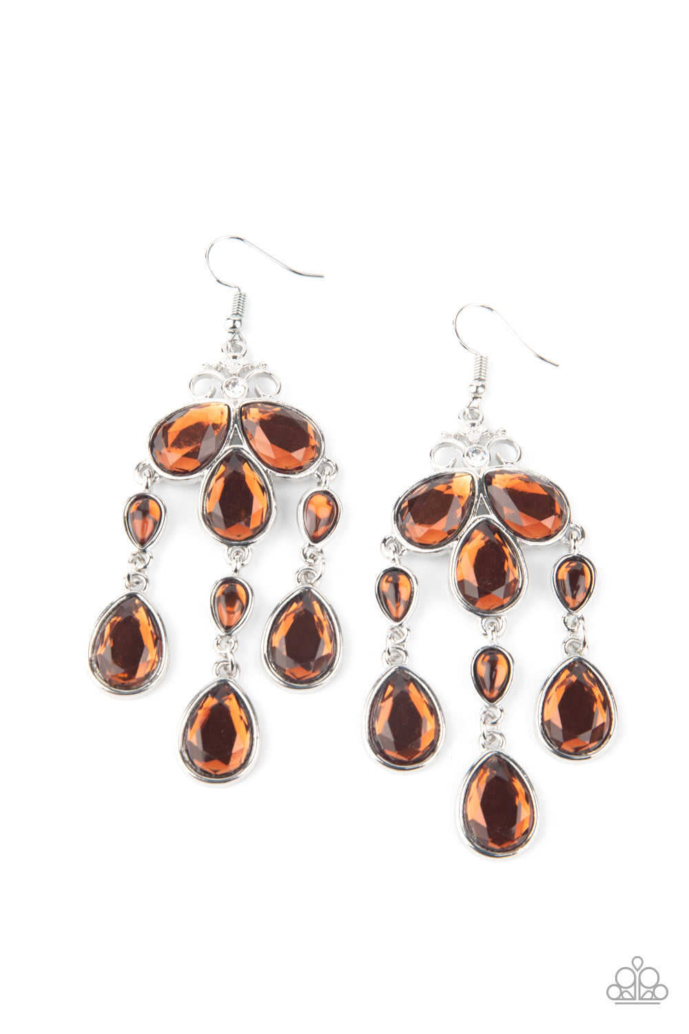 Clear The HEIR - Brown - Paparazzi Earrings