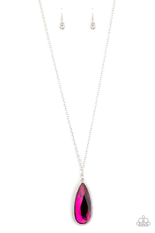 Watch Out For Reign - Pink - Paparazzi Necklace