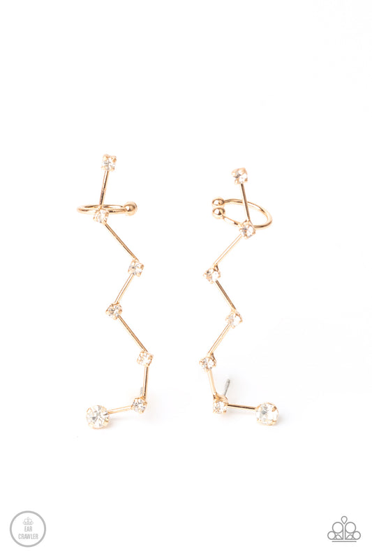 CONSTELLATION Prize - Gold - Paparazzi Earrings