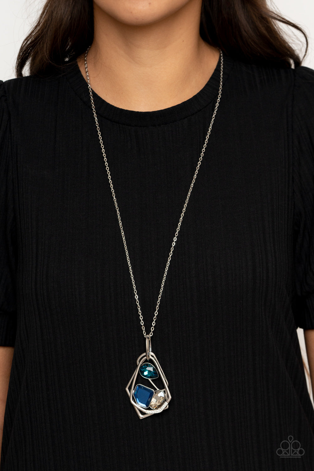 All Systems Glow - Blue - Paparazzi Necklace