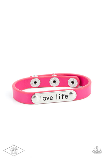 Love Life - Pink - Paparazzi Bracelet (2021 Black Diamond Life of the Party)