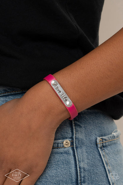 Love Life - Pink - Paparazzi Bracelet (2021 Black Diamond Life of the Party)