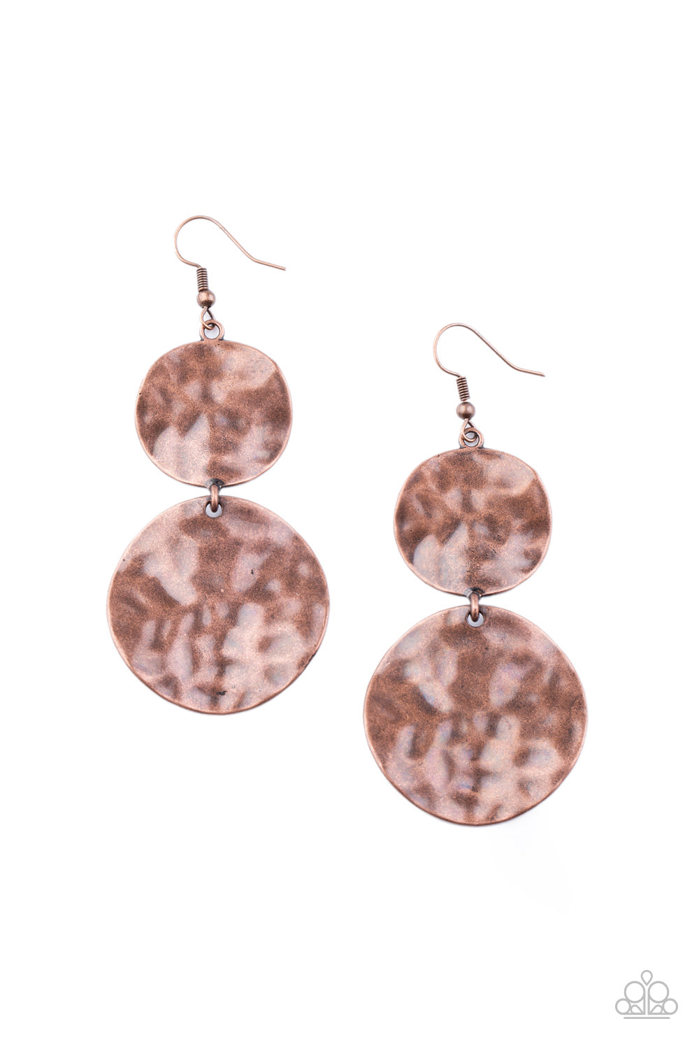 HARDWARE-Headed - Copper - Paparazzi Earrings