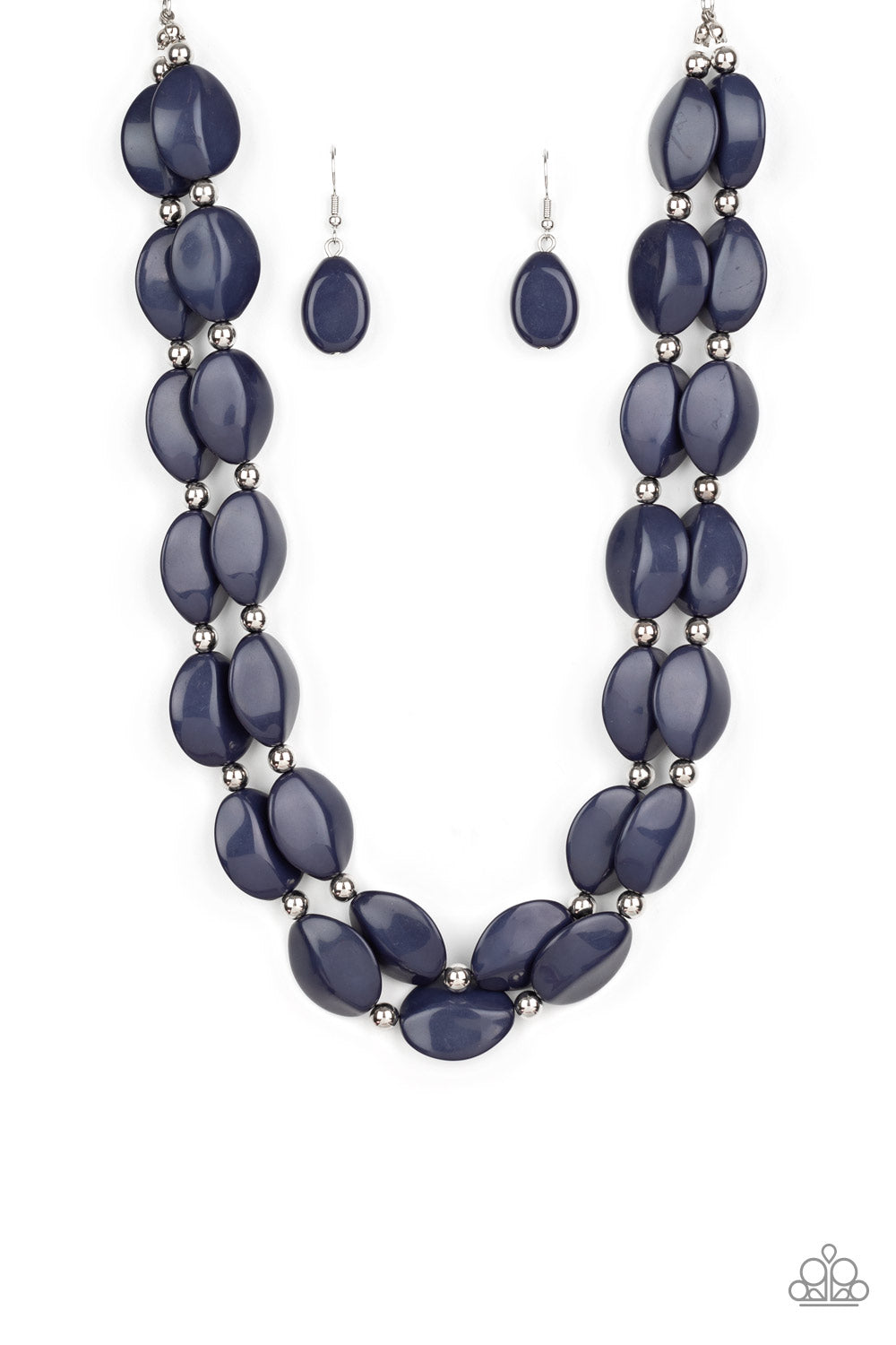 Two-Story Stunner - Blue - Paparazzi Necklace