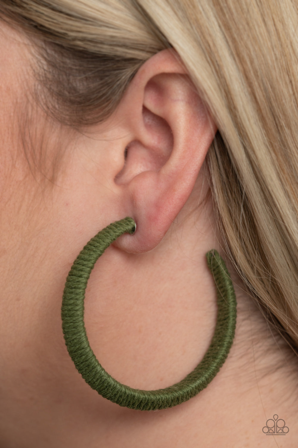 Twine and Dine - Green - Paparazzi Earrings