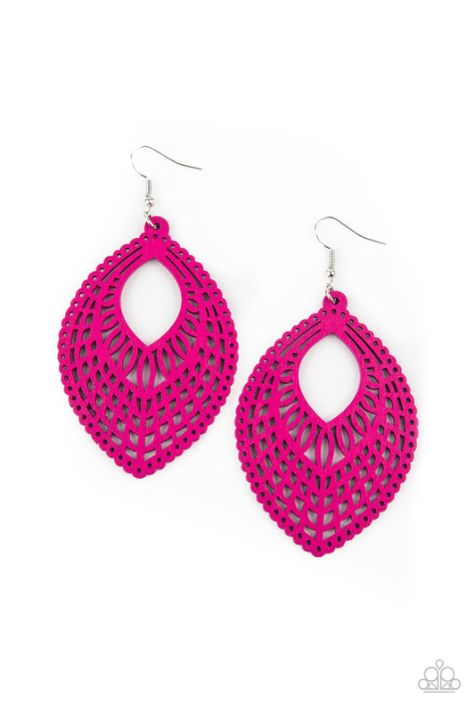 One Beach At A Time - Pink - Paparazzi Earrings