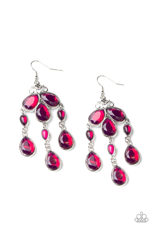 Clear The HEIR - Purple - Paparazzi Earrings