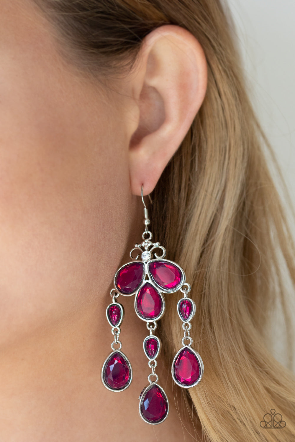 Clear The HEIR - Purple - Paparazzi Earrings