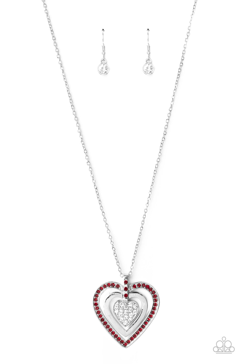 Bless Your Heart - Red - Paparazzi Necklace