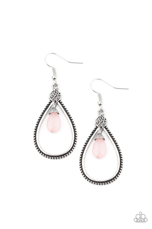 I'll Believe It ZEN I See It Pink - Paparazzi Earrings