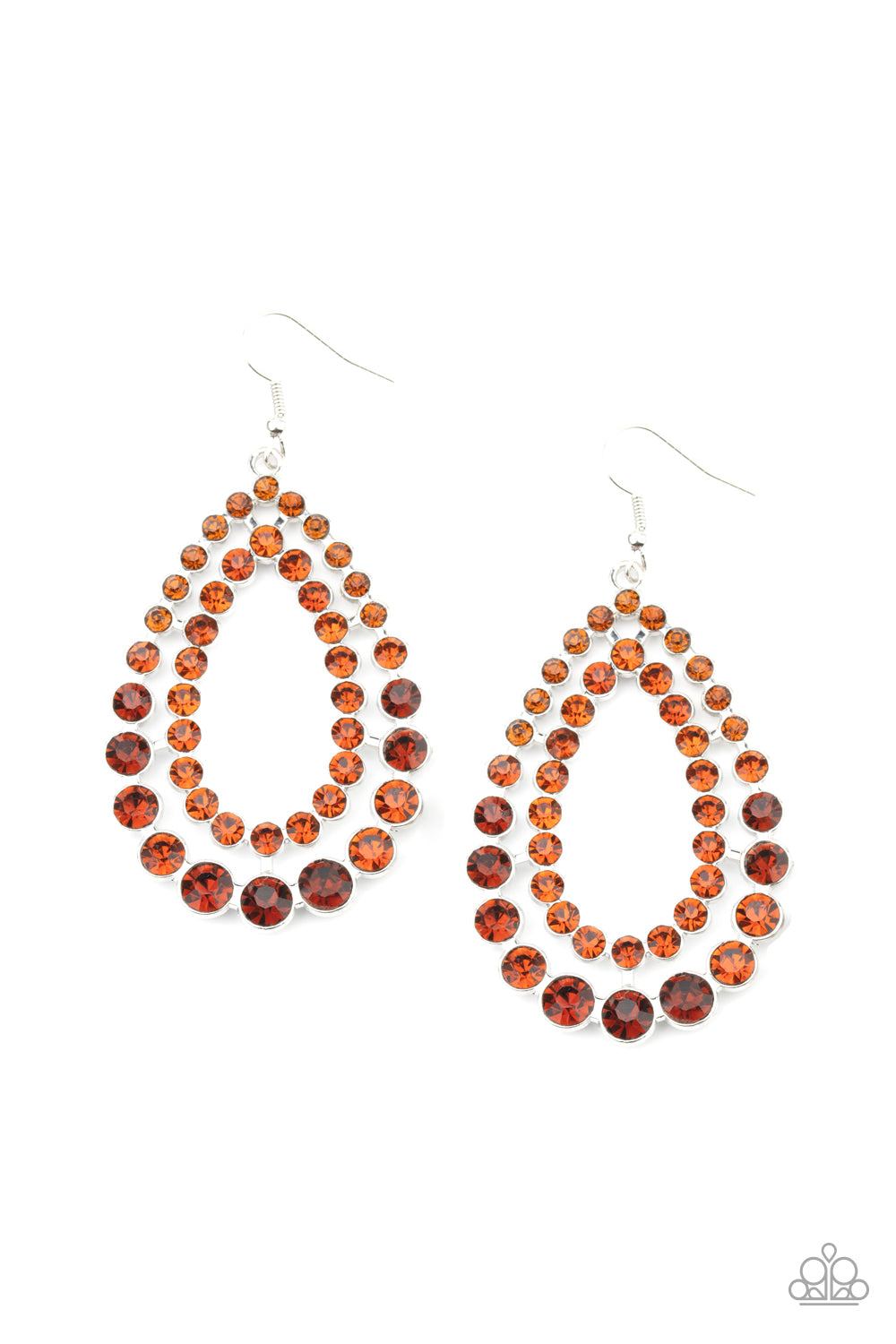 Glacial Glaze - Brown - Paparazzi  Earrings