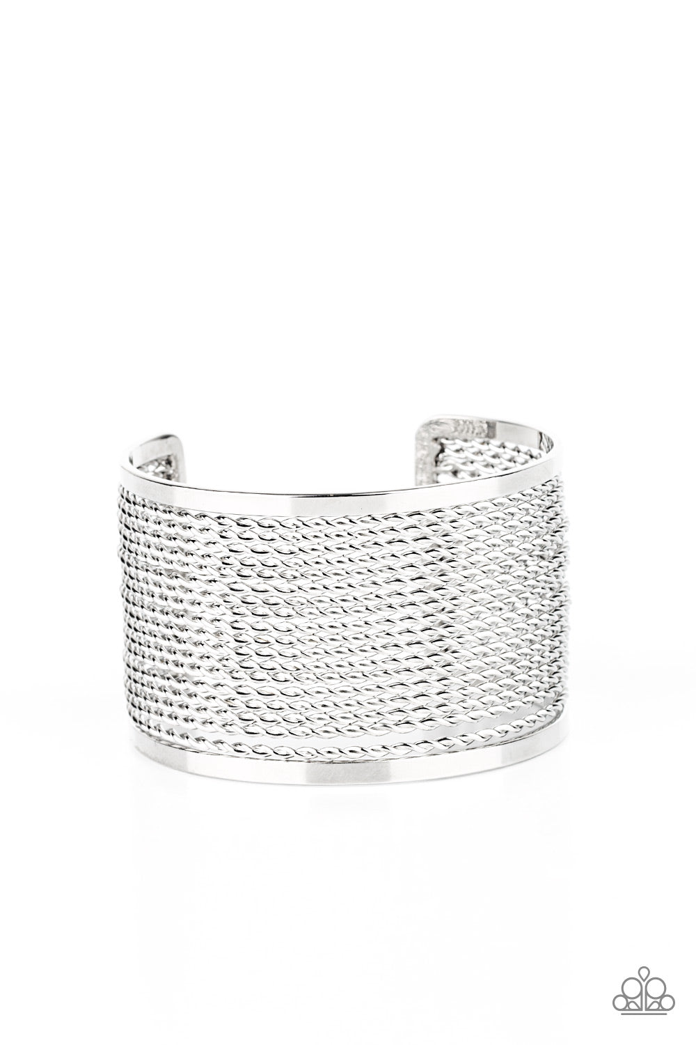 Stacked Sensation - Silver - Paparazzi Bracelet