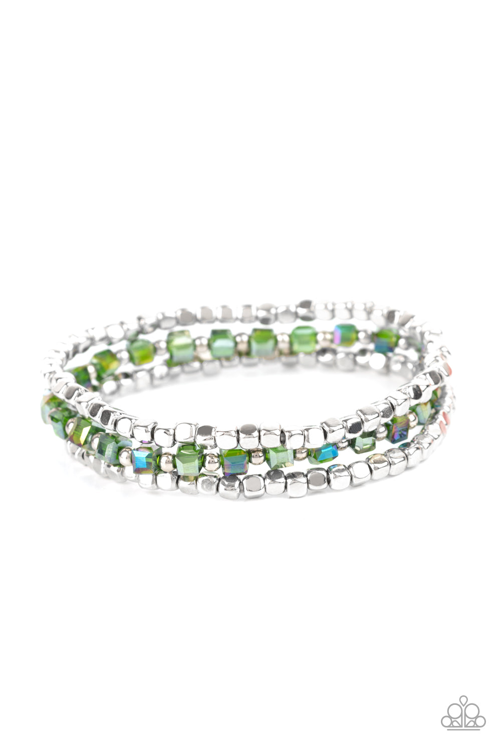 Mix and Mash - Green Stretch Bracelet