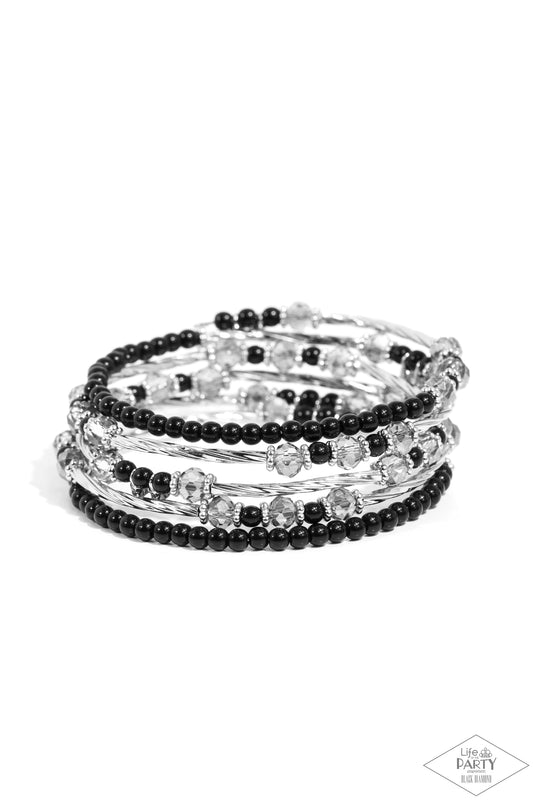 Head-Turning Twinkle - Black - Paparazzi Bracelet (2023 Black Diamond LOP)