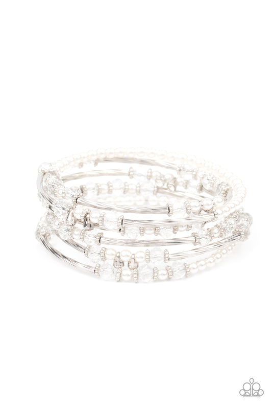 Head-Turning Twinkle - White - Paparazzi Bracelet