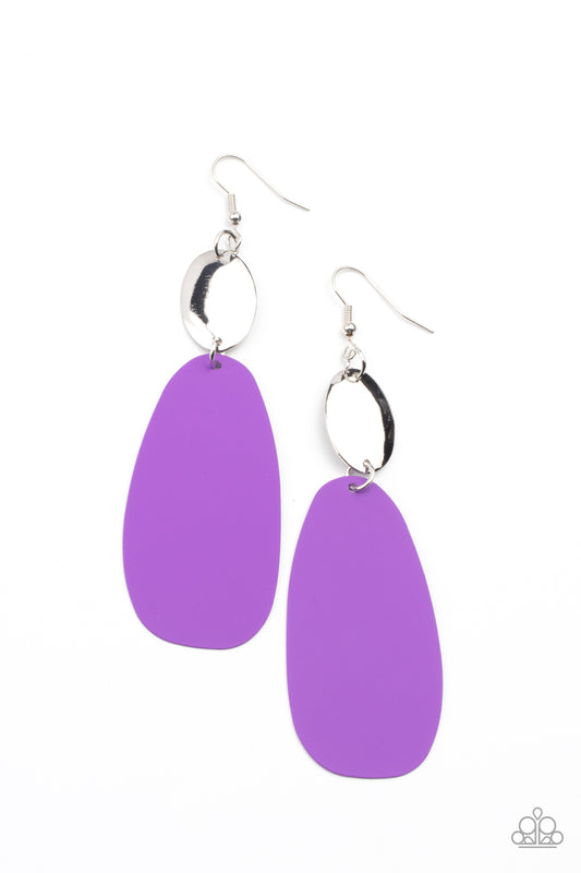 Vivaciously Vogue - Purple - Paparazzi Earrings