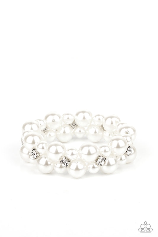 Flirt Alert - White Bracelet - Paparazzi Bracelet