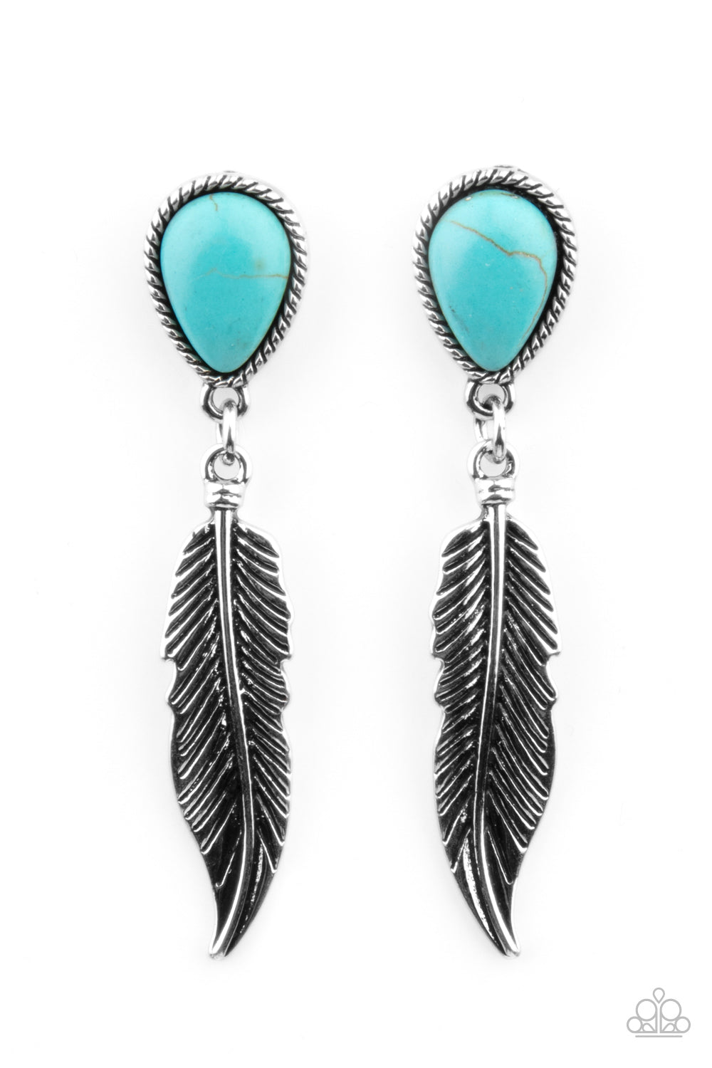 Totally Tran-QUILL - Blue - Paparazzi Earrings