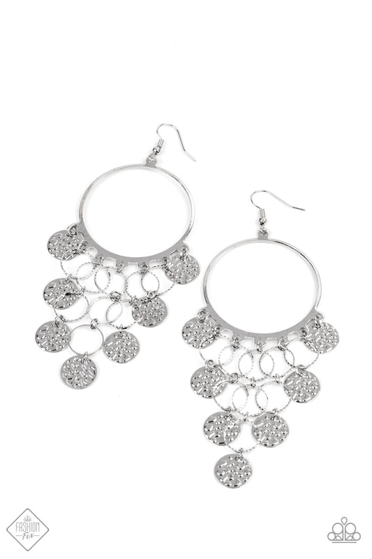 All CHIME High - Silver - Paparazzi Earrings