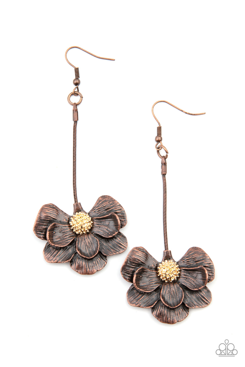 Oh SNAPDRAGONS! - Copper - Paparazzi  Earrings