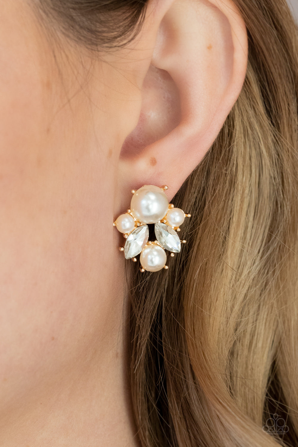 Royal Reverie - Gold Post Earrings