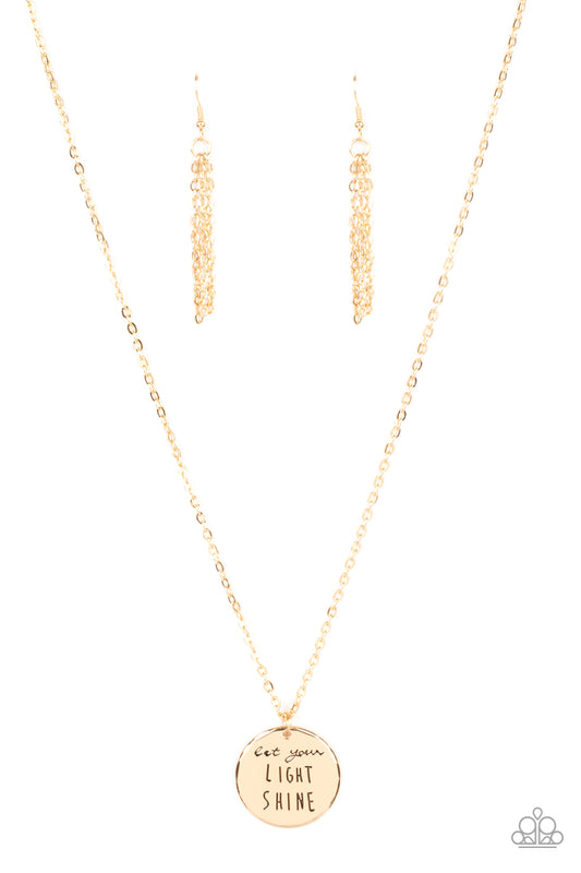 Light It Up - Gold - Paparazzi Necklace