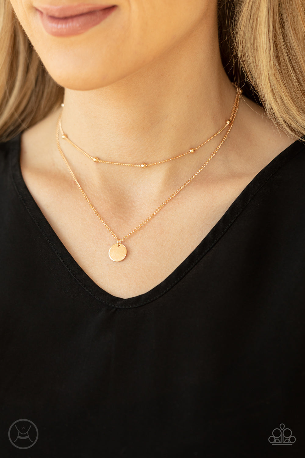 Modestly Minimalist - Gold - Paparazzi Necklace