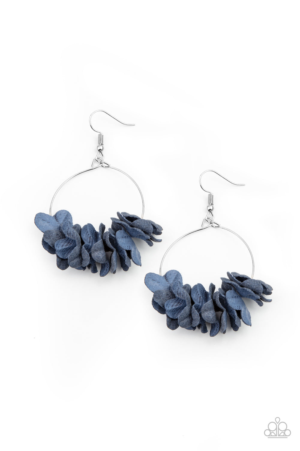 Flirty Florets - Blue - Paparazzi Earrings