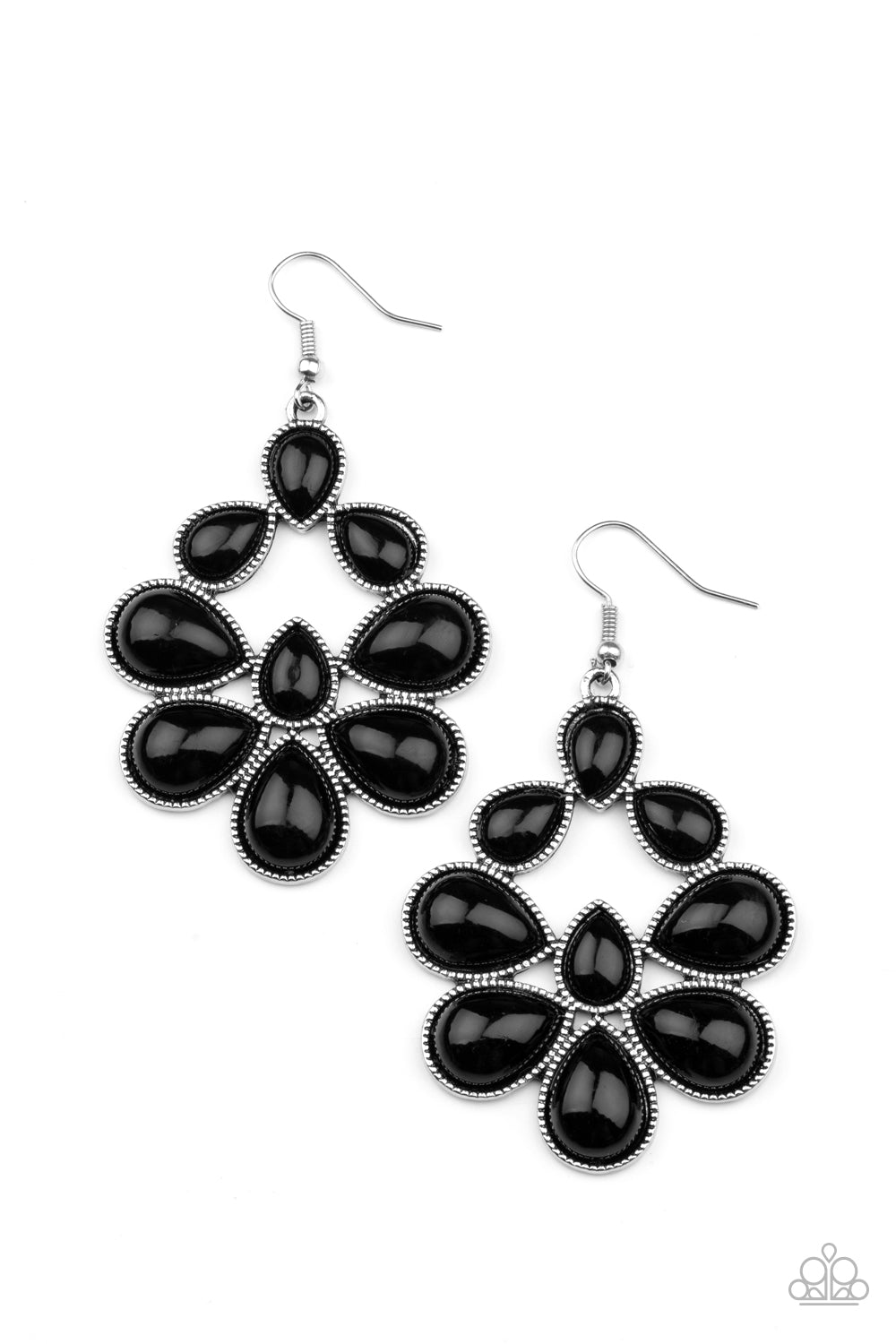 In Crowd Couture - Black - Paparazzi Earrings