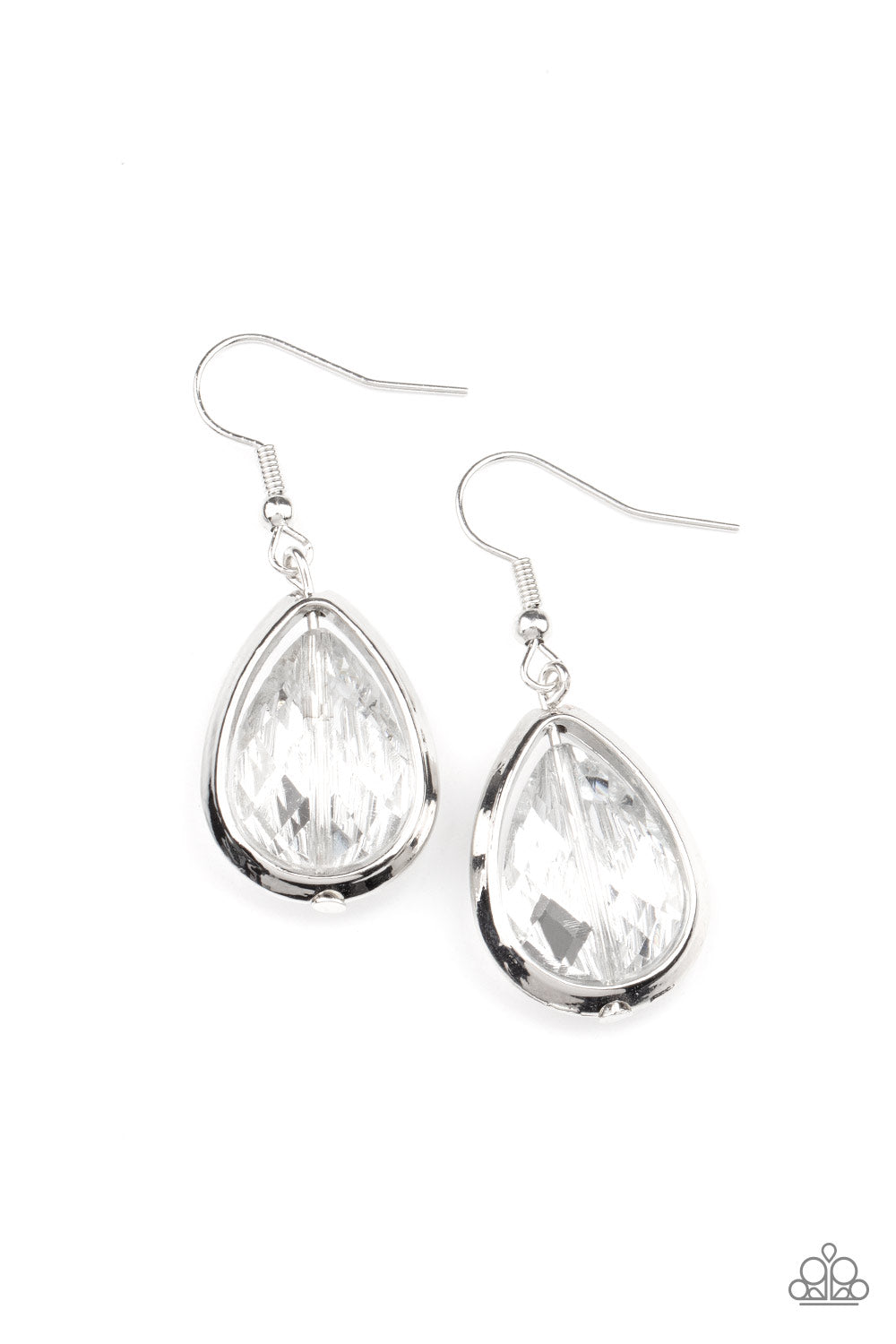 Drop-Dead Duchess - Silver - Paparazzi Earrings