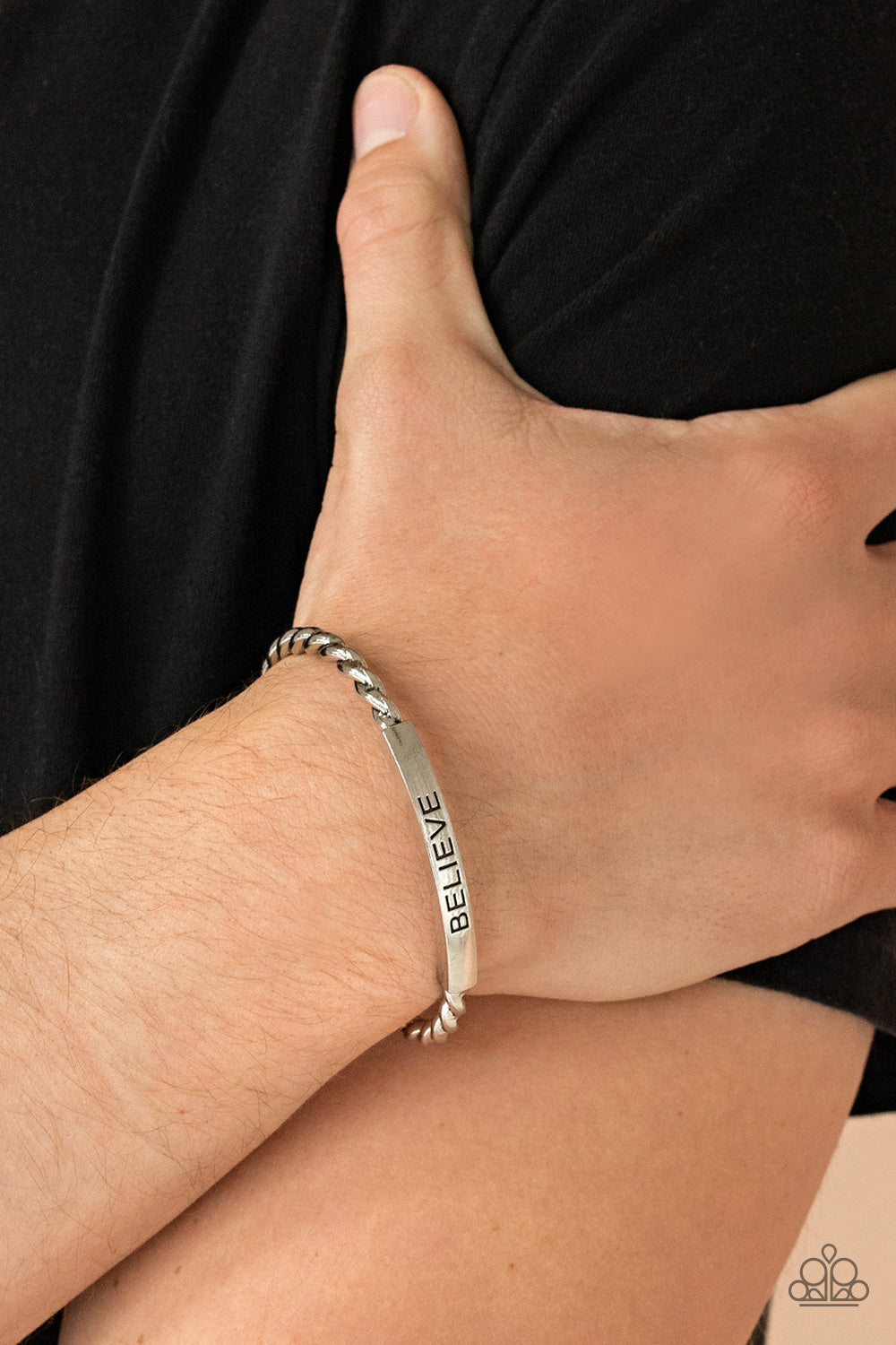 Keep Calm and Believe - Silver - Paparazzi Bracelet