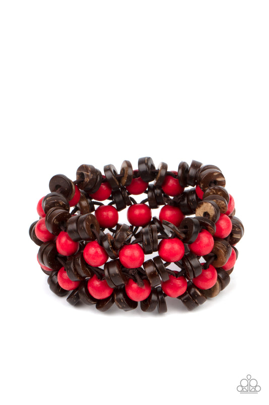 Tahiti Tourist - Red - Paparazzi Bracelet