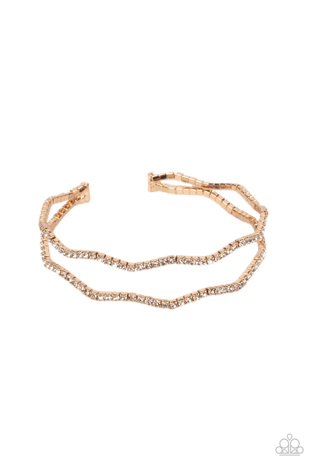 Delicate Dazzle - Gold - Paparazzi Bracelet