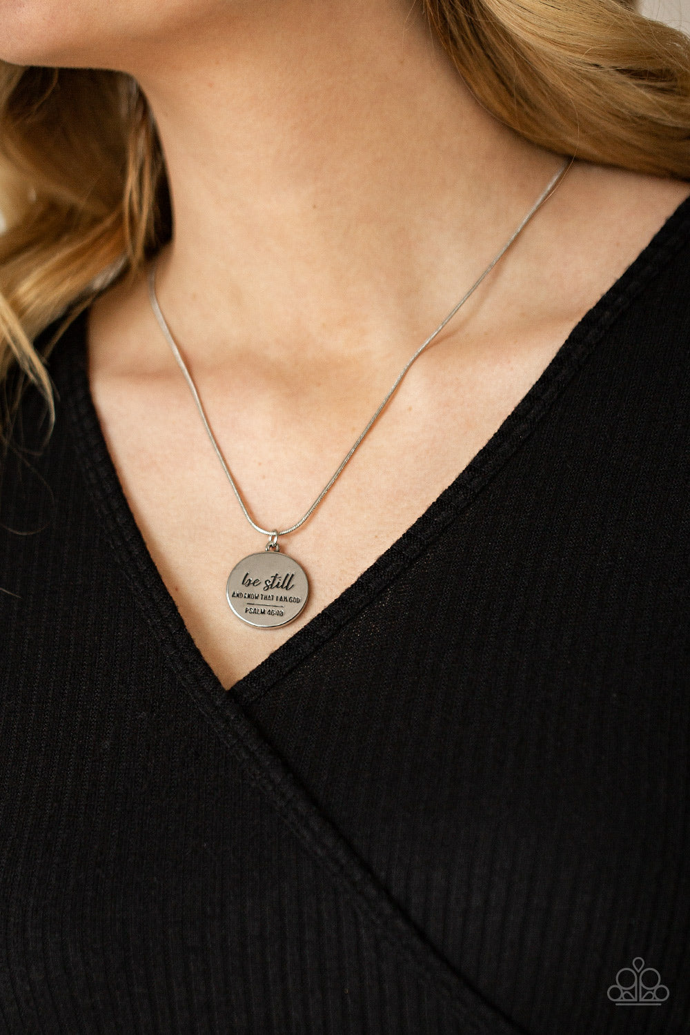 Be Still - Silver - Paparazzi Necklace