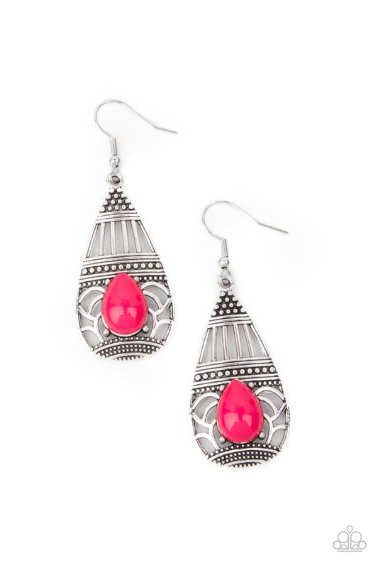 Eastern Essence - Pink - Paparazzi Earrings